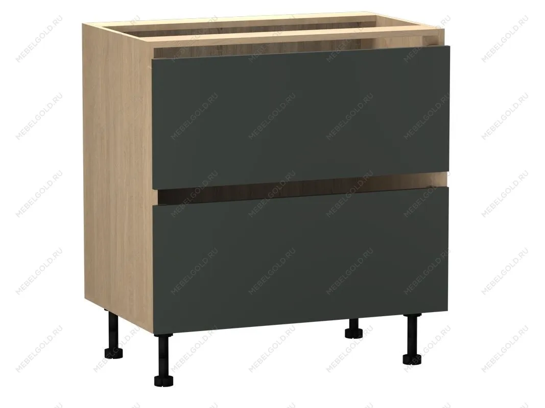 Стол с ящиками СЯ-80 (2), Женева (800*520*870) Дуб Палермо/Зеленый матовый, 21923 | изображение 1