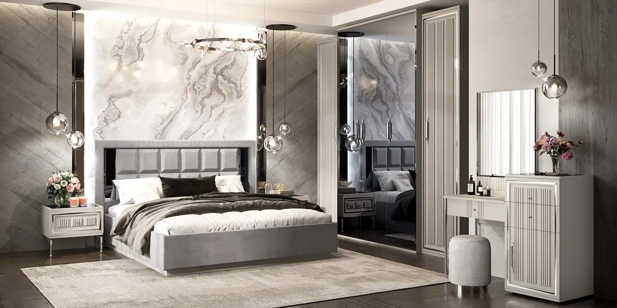 Кровать Замира 180x200 см серый камень | изображение 4