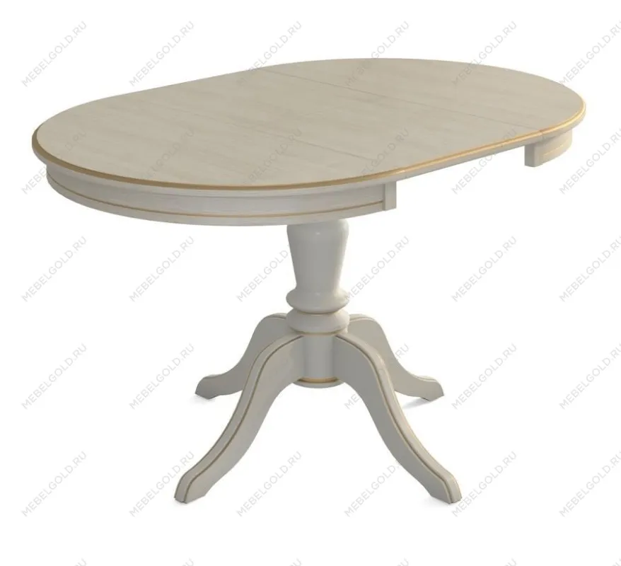 Стол Тейя (Эмаль 11/патина золото/шпон дуб) | изображение 1