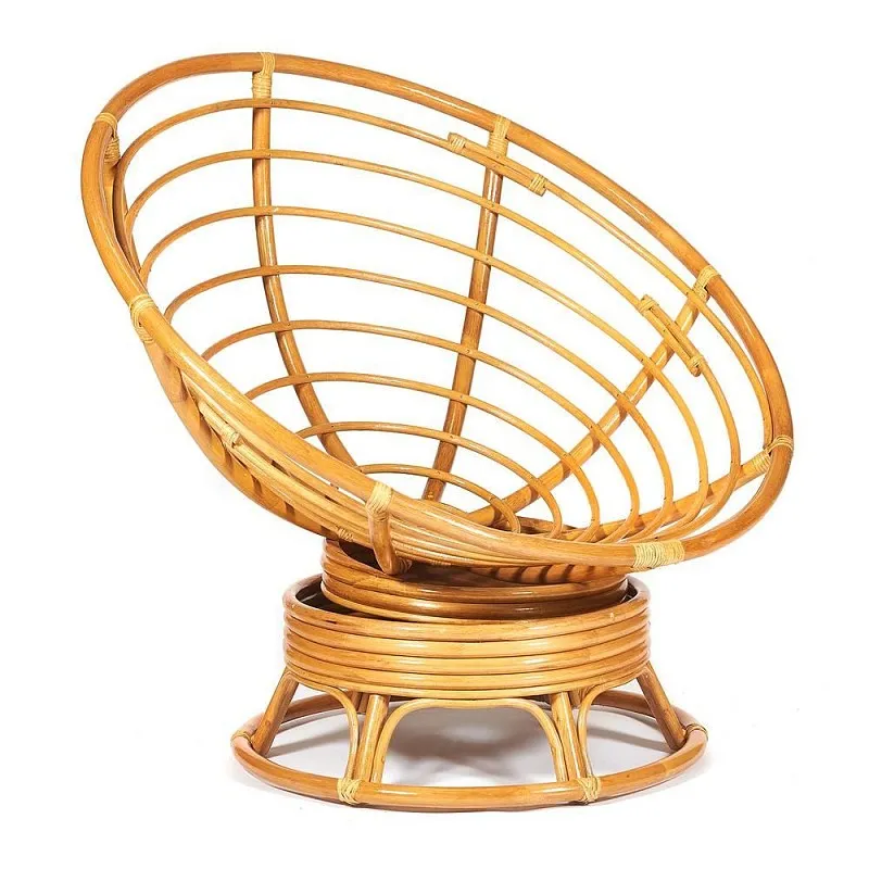 Кресло-качалка Papasan с подушкой Светлый мед, ткань, коричневый | изображение 3