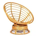 Кресло-качалка Papasan с подушкой Светлый мед, ткань, коричневый | изображение 3