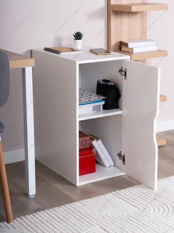 Тумба с дверцей Ингар, 36х71х53 белая | изображение 3