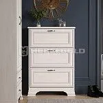 Обувница Тиффани 3D вудлайн кремовый | изображение 1