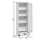 Шкаф-витрина Кентаки REG1W1S белый - Выставка Лобня | изображение 1