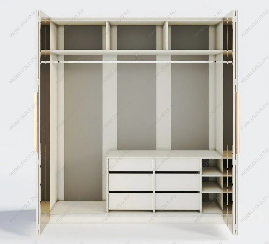 Шкаф Лейла 4-дверный светло серый камень | изображение 2