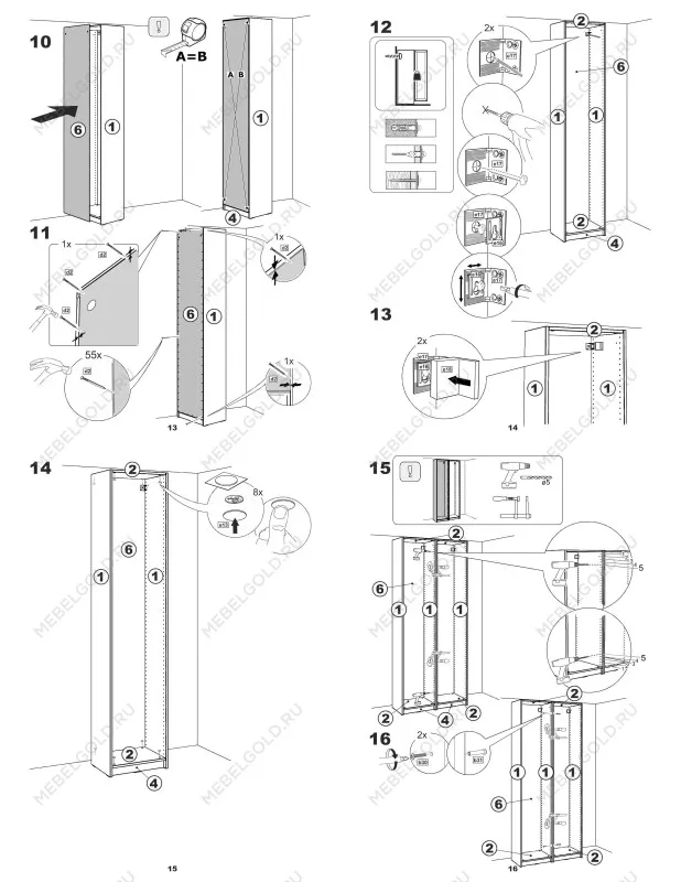 Шкаф Макс, 1 дверь, 50х38х233 см, черно-коричневый, дуб венге | изображение 13