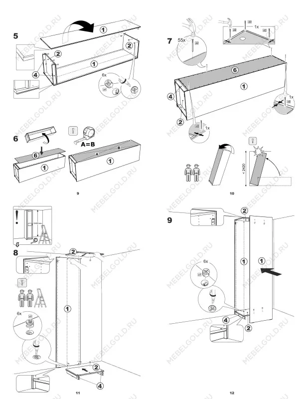 Шкаф МАКС, 1 дверь, 50х61х233 см, черно-коричневый, дуб венге | изображение 6