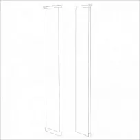 Натали стоевая к шкафу левая белый глянец