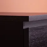 Тумба прикроватная Варма, 2 ящика, 40х55х40 см, шпон натурального дерева, ясень черный | изображение 5