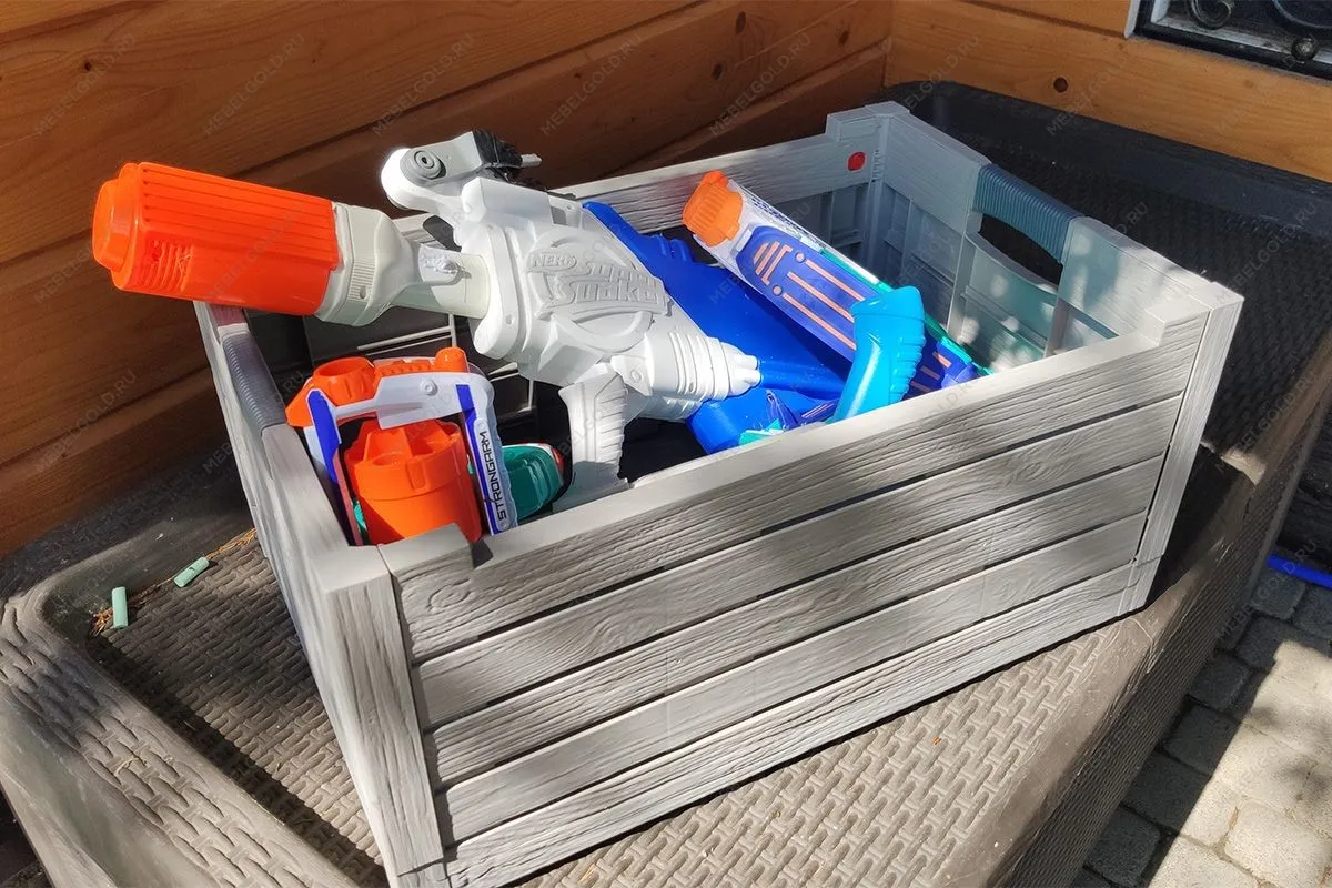 Ящик пластиковый складной Toomax Florida 50л, светло-серый | изображение 8