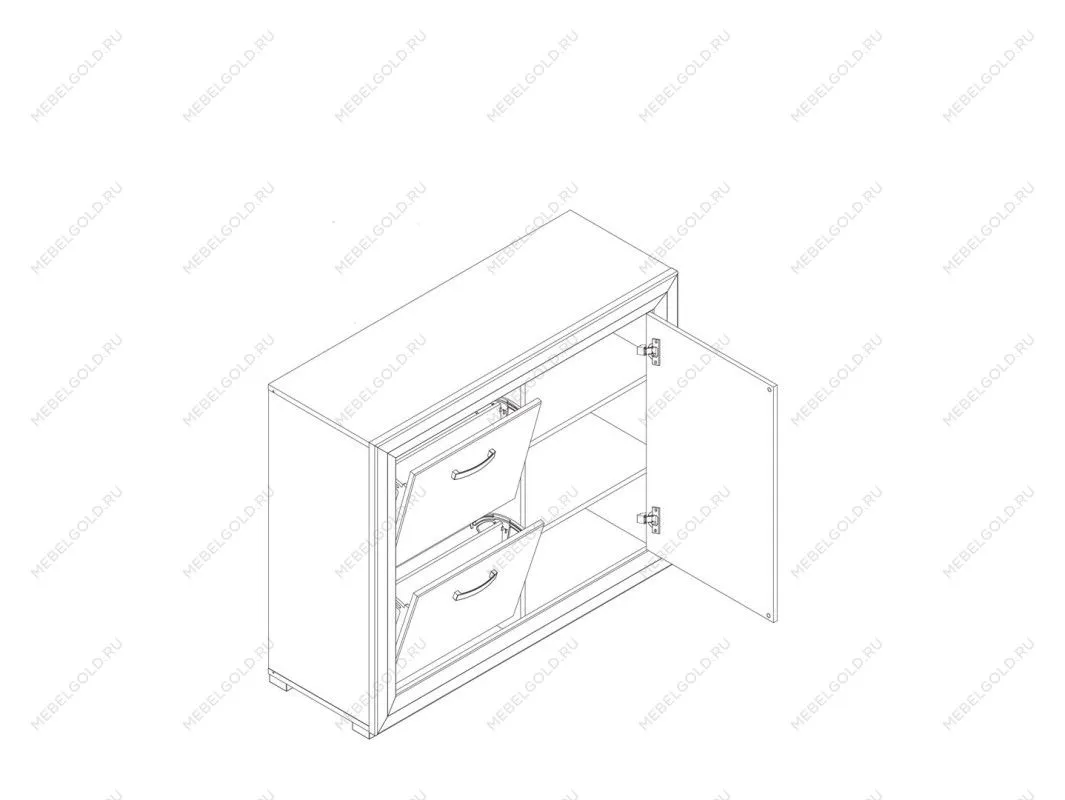 Тумба для обуви Мальта BUT1D2B | изображение 1