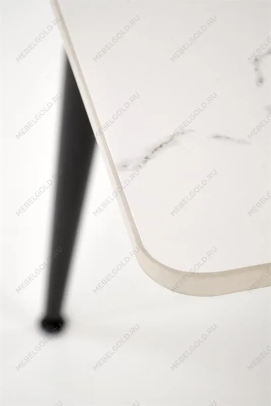 Стол обеденный Halmar EMILIO 120 (белый мрамор/черный) | изображение 7