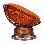 Кресло-качалка Papasan с подушкой Орех, ткань, оранжевый | изображение 7