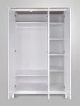 Шкаф распашной Сага, 3 двери, 132х64х215 см, белый/ясень | изображение 9