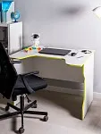 Стол компьютерный Вардиг, 100х75х82 см, белый/лайм | изображение 1