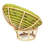 Кресло Papasan c подушкой, ремешками, Натуральный, флок | изображение 1