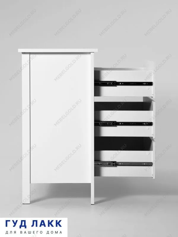 Комод Сага, 3 ящика, 92х100х51 см, белый | изображение 10