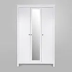 САГА шкаф 3 двери с зеркалом белый | изображение 2