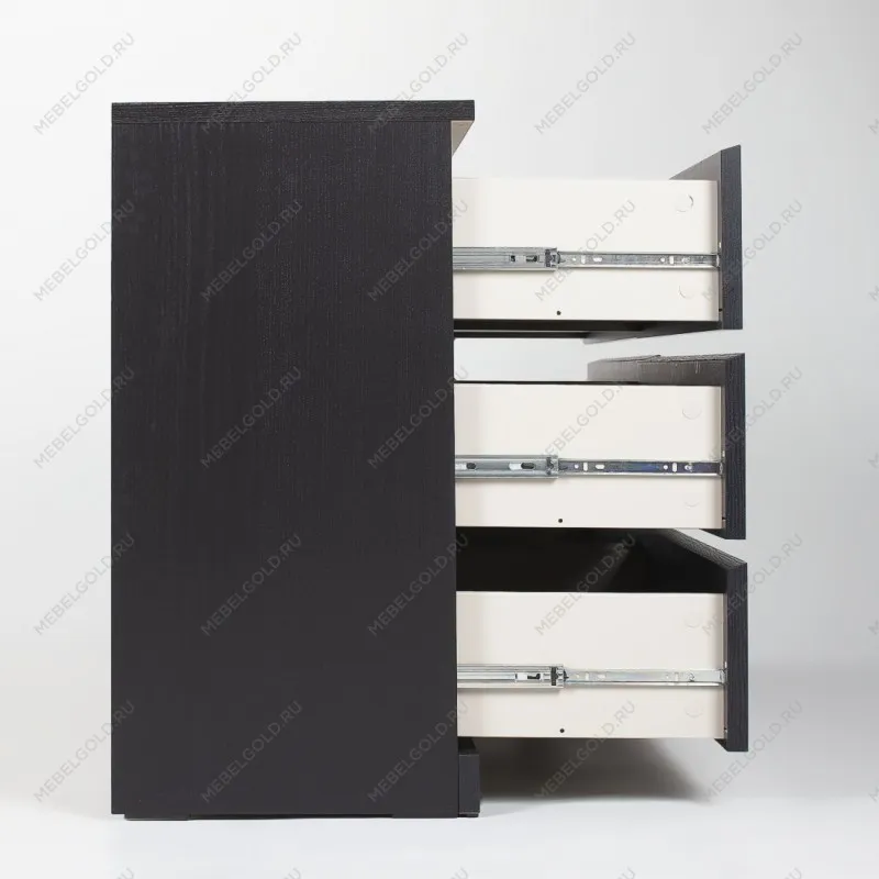 Комод Варма, 6 ящиков, горизонтальный, 160х78х40 см, шпон натурального дерева, ясень черный | изображение 16