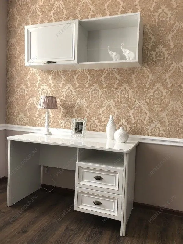 Полка навесная книжная Натали белый глянец - Выставка м. Марьина роща | изображение 6