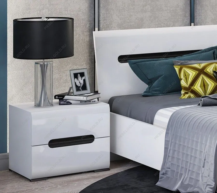 Тумба прикроватная Ацтека KOM2S/4/5 белый | изображение 3