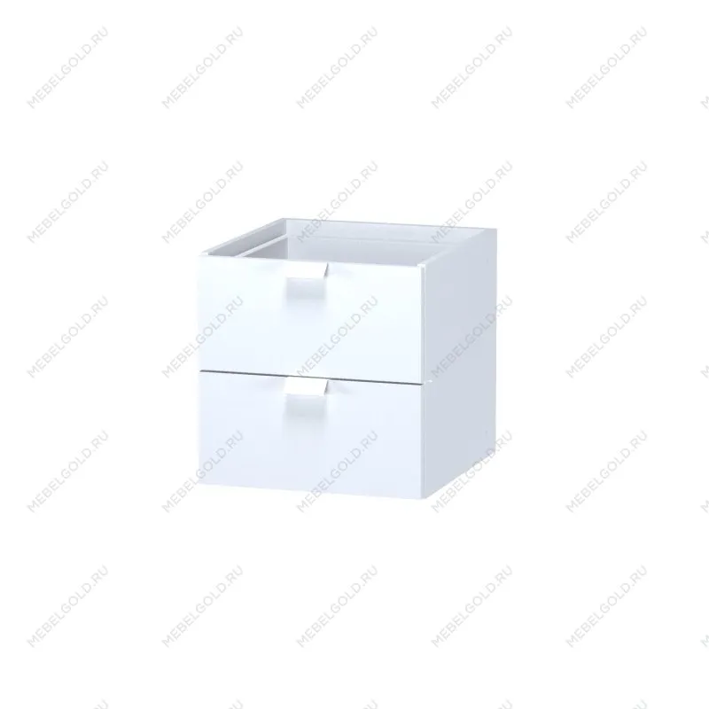 Фора модуль с двумя ящиками, ручка металл 33х33х37, белый