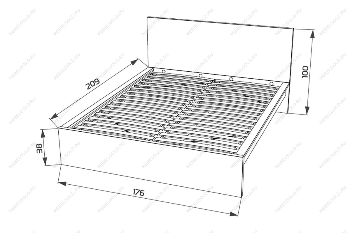 Кровать двуспальная Варма СЭНГ, 160х200 см, эмаль, белая | изображение 13