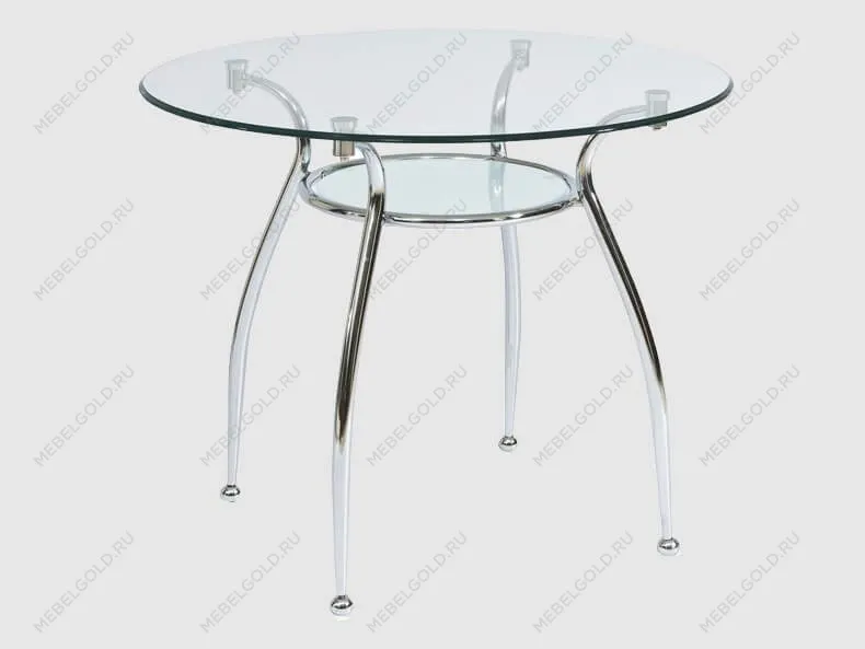 Стол обеденный Signal FINEZJA A 90 (стекло/хром) | изображение 1