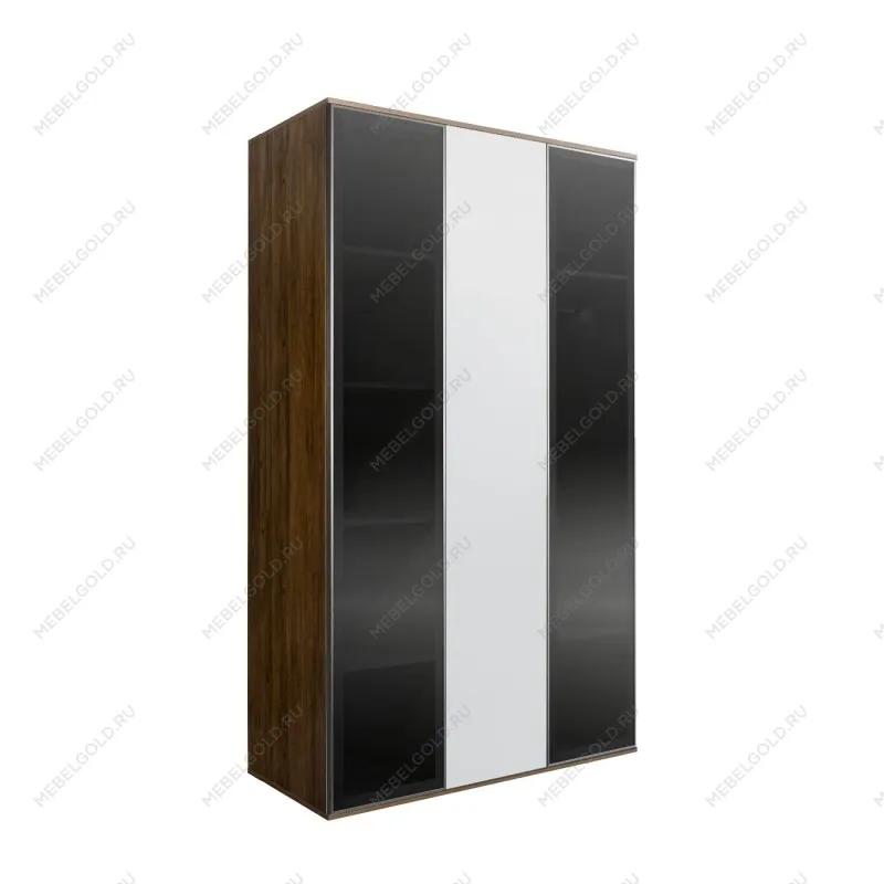 Шкаф 3-х дверный Bogemia Woodline Air (Белый/Серебро) БМШ2/3(2)