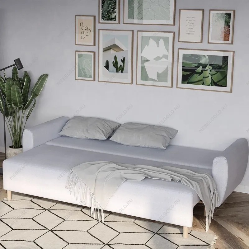 Диван-кровать ТУЛИСИЯ, 232х90х78 см, пастельно-голубой | изображение 1