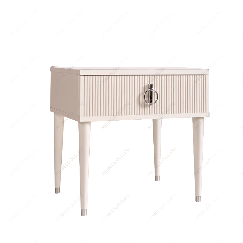 Тумба прикроватная Римини СОЛО (Бежевый/Серебро) РМТП-1(s)
