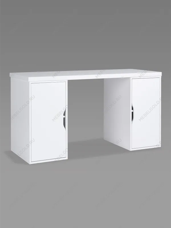 Стол письменный Ингар, с двумя дверцами, 140x75x55, белый | изображение 7