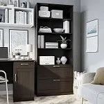 БРИМНЭС / СИРИУС Стеллаж ИКЕА / IKEA 2 ящика 78х190 Дуб Венге | изображение 4