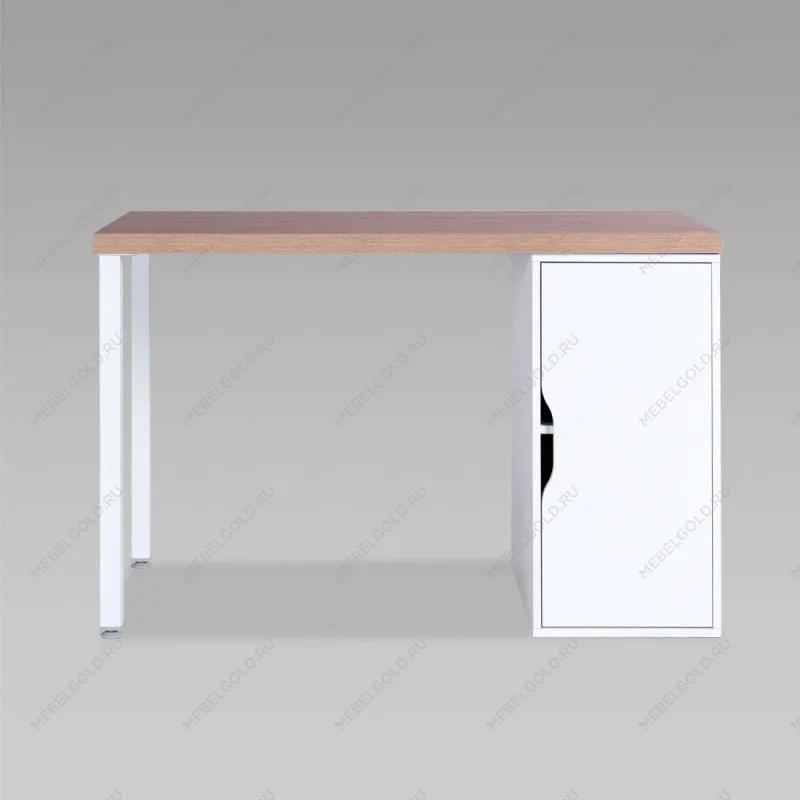 ИНГАР 1/ДВ/T стол письменный 120x75x55, дуб беленый/белый | изображение 1