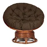 Кресло-качалка Papasan с подушкой Орех, ткань, коричневый | изображение 7