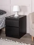 Тумба прикроватная Кастор, 2 ящика, 40х37х49 см, черно-коричневая, дуб венге | изображение 10