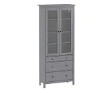 САГА шкаф с витриной 90 серый | изображение 3