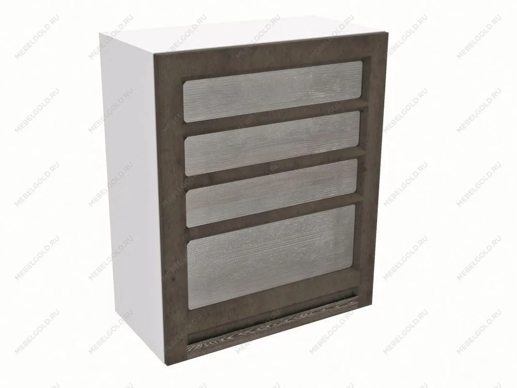 Шкаф со стеклом ШСТ-60, Грей (600*320*720) Бетон темный, 21433