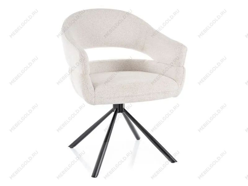 Стул кухонный Signal BORGO Raven 22 поворотный (светло-бежевый/черный)