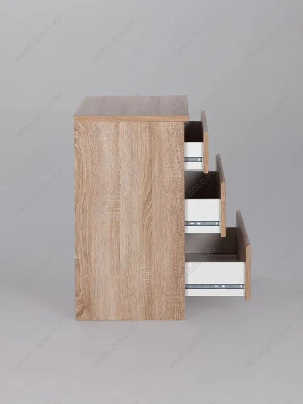 Комод Кастор, 3 ящика, 65х40х71 см, дуб сонома | изображение 11