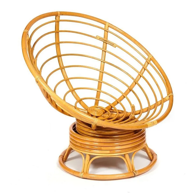 Кресло-качалка Papasan с подушкой Светлый мед, флок Олива | изображение 8