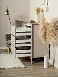 Комод Сага, 3 ящика, 92х100х51 см, кашемир/ясень | изображение 5