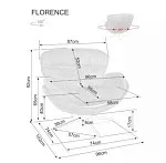 Кресло Signal FLORENCE Raven (серый/черный) | изображение 3