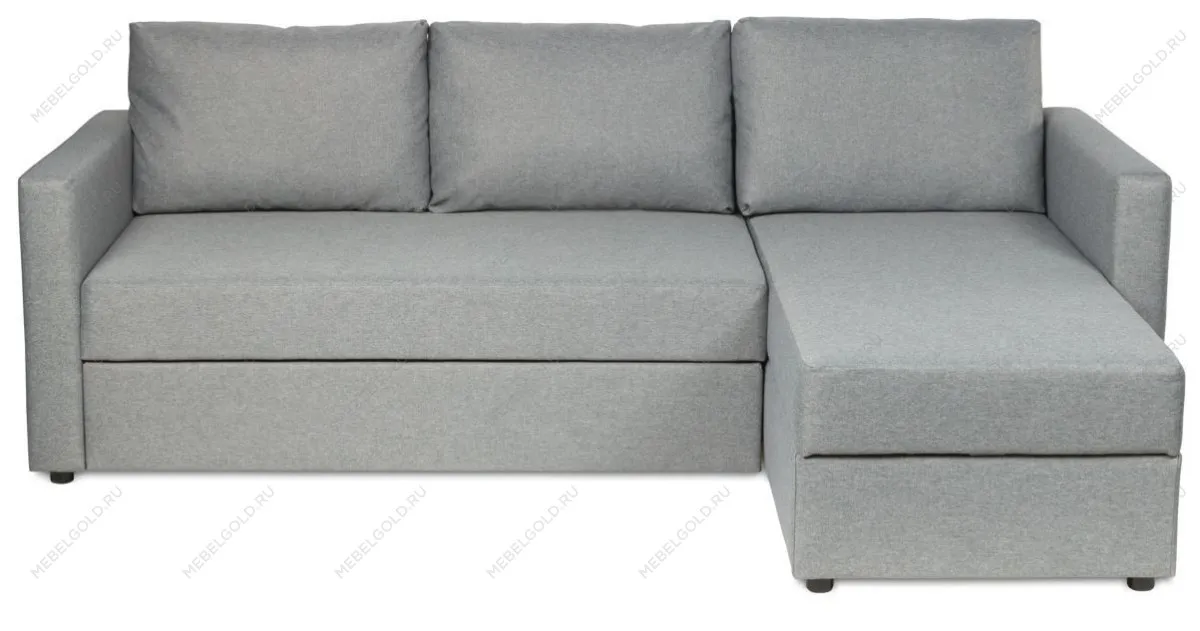 Диван-кровать ВАЛО, 230х91х72 см, короткий подлокотник, светло-серый | изображение 5