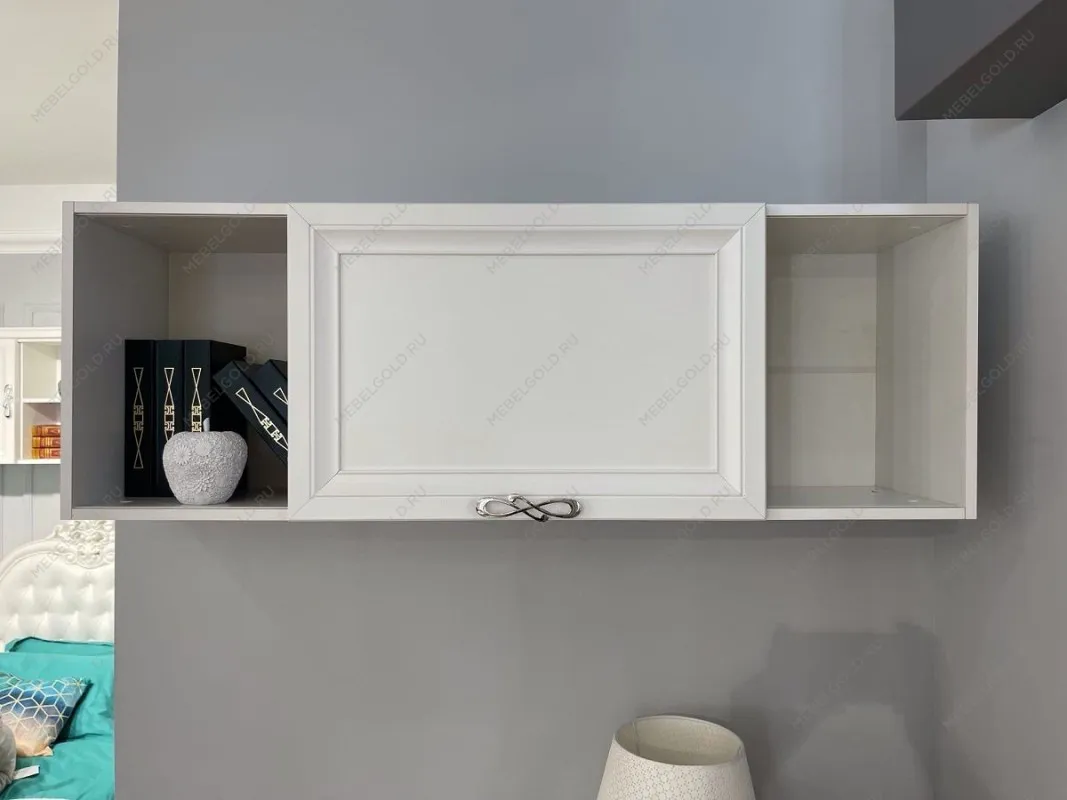 Полка навесная книжная Мишель белый матовый | изображение 5