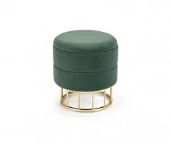 Пуф Halmar MINTY (темно-зеленый/золотой)