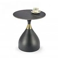 Стол журнальный Halmar SCALITA (черный/черный/золотой)