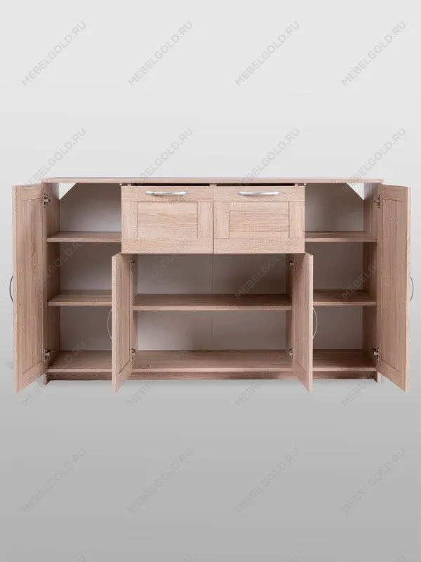 Тумба Сириус, 4 двери и 2 ящика, 156х41х95 см, дуб сонома | изображение 10