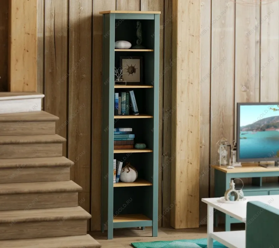 САГА стеллаж 50 темно-бирюзовый/ясень | изображение 4