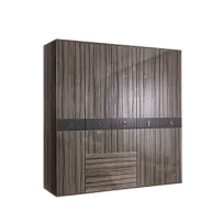 Шкаф 5-ти дверный с ящиками Римини СОЛО (Орех империя/Золото) РМШ2/51(s)